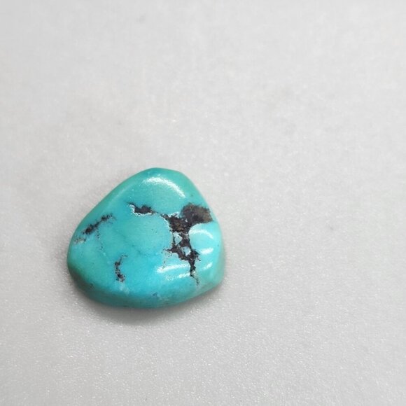 4 Turquoise Awesome Blue w/Black Webbing & Pyrite Arizona Cabochon. 0.2oz total - Picture 6 of 6